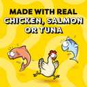 Temptations Creamy Puree Squeezable Lickable Cat Treats, Wet Cat Treats with Beef, Salmon, Chicken, and Tuna Variety Pack, 0.42 oz. Tubes, 48 Count