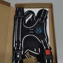 PHOEPET No Pull Dog Harness Medium Reflective Front Clip Vest with Handle,Adjustable 2 Metal Rings 3 Buckles,[Easy to Put on & Take Off](M, Black)