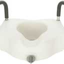 Raised Toilet Seat Height Toilet Seat with Handle Toilet Seat Risers Toilet Safety Seat for Elongated or Standard Commode White