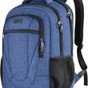 BIKROD Backpack for Women and Men, Extra Large School Backpacks for Teens, Water Resistant Back Pack Fits 17 Inch Laptop, Business Anti Theft Sturdy Computer Bag Gifts, Blue