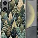 Compatible with Samsung Galaxy S23 FE Case,Glossy Case All-Round Protection Shockproof Anti-Scratches TPU Cover,Cases for Man Woman-Christmas Lush Coniferous