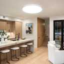 1PACK LED Flush Mount Ceiling Light Fixture, 3000K-4000K-6500K & 100W Equivalent Modern Kitchen Ceiling Lamp 24W 3200Lm 12 Inch Closet Round Surface for Bathroom Laundry Bedroom Hallway (White)