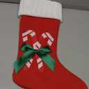 Candy Cane Stocking Red