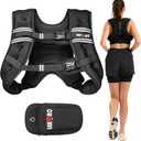 Weighted Vest for Men Women, No-Bounce 6LB 8LB 12LB 16LB 20LB 25LB 30LB Weights Vest with Adjustable Buckles & Reflective Stripes | Weight Vest for Walking Running Hiking Workout
