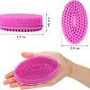 TDHDIKE Silicone Body Scrubber Loofah - Set of 3 Soft Exfoliating Body Bath Shower Scrubber Loofsh Brush for Sensitive Kids Women Men All Kinds of Skin