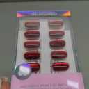 BTArtbox Press On Nails Red - Cat Eye Press On Nails Square for Gifts, Cherry Short Stick On Nails with Glue, Glossy Reusable Nail Tips in 15 Sizes - 30 Soft Gel Fake Nails Kit, Hot Love