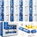 JOYN 8 Pack Christmas Non-Snap Party Table Favor with Blue & White Snowflake Design, with Party Hat, Joke & Little Gift Inside, for Xmas Gift, Christmas Seasonal Holiday Dinner Traditions