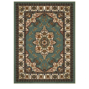 Antep Rugs Alfombras Oriental Traditional 2x4 Non-Skid (Non-Slip) Low Profile Pile Rubber Backing Kitchen Area Rugs (Green, 2'3" x 4')