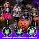 100Pcs Halloween Party Favors for Kids-Halloween Glow in the Dark Party Supplies,Halloween Light Up Necklace Flash Rings,Non-Candy Trick or Treat Goodie Bag Fillers,Classroom Favors Gifts