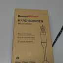 Bonsenkitchen Hand Blender, Immersion Blender with 2 Mixing Speed, Portable Electric Handheld Stick Mixer with Stainless Steel Blades for Soup, Smoothie, Puree, Baby Food, Red