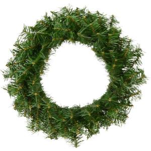 JOYIN 24'' Pre-Lit Christmas Wreath with Warm Lights, Large Lighted Christmas Wreaths for Front Door, Windows, Living Room, Xmas Indoor & Outdoor Holiday Decorations, Battery Operated