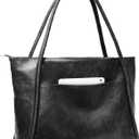 Large Tote Bag for Women 16L Work Tote Purse with Zipper Vegan Leather Ladies Handbags