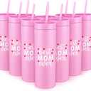 40 Pack Mother's Day Cups Bulk Gifts for Mother 16 oz Best Mom Ever Acrylic Tumbler Bulk with Lid and Straw Reusable Plastic Cup Gifts for Mom Group Grandma Woman Church Party Favors for Home Office