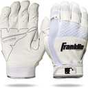 Franklin Sports MLB Baseball Batting Gloves - Shok-Sorb X Batting Gloves for Baseball + Softball - Adult + Youth Padded Non-Sting Pairs - White - Adult X Large