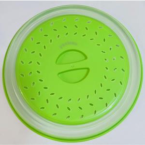 10.5 Inch Collapsible Microwave Splatter Cover, Dishwasher-safe, Microwave Plate Cover With Steam VentBPA-Free Silicone & Plastic (Green)