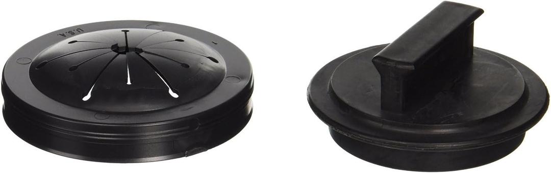 Waste King Black Disposer EZ Mount Garbage Disposal Stopper and Splash Guard for Sink Drain, 1025