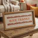 Wooden Framed Sign, Give Thanks