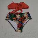 SUUKSESS Women Twist High Waisted Two Piece Bikini Sets V Cut Push Up Swimsuits L