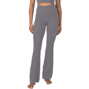 Sunzel Mini Flare Leggings for Women, High Waist Yoga Pants with Tummy Control, Casual Gym Workout Bootcut Leggings (Large, Charcoal Gray)