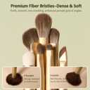 9 pcs Makeup Brush set, Suitable for Travel or Business Trips, Takes up Almost No Space, Includes Packaging Box to Avoid Dirtying the Bag (Green)