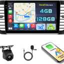 [4+128G] Android 15 Car Stereo for Hyundai Tucson 2006-2009, Hikity 9'' in-Cell Touch Screen Tucson Radio Wireless Carplay Android Auto 5G WiFi/Bluetooth/Mirror Link GPS SWC FM/RDS/EQ Backup Cam+Mic