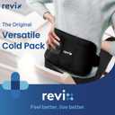 REVIX 16" 9" Flexible Gel Ice Packs Reusable for Lower Back with Strap, Dual-Sided Soft Body Ice Wraps for Shoulder, Neck, Abdomen and Leg Relief, Black 2 Packs