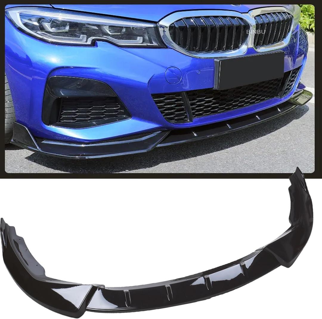 MUCO 4pcs Front Bumper Lips Kit for BMW 5-Series G30 2018-2023