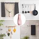 2 x uxcell 4pcs Leather Curtain Rod Holder 1 x 4.7 Inches Wall Hanging Straps Curtain Rod Hook Brackets Hangers with Screws for Wall Bathroom Kitchen Bedroom, Light Pink