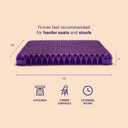 Purple Royal Seat Cushion, Portable 2 Inch Gel Seat Cushion, GelFlex Grid
Handles for Car, Office Chair, Stadium - Pressure-Reducing for Hard Seats, Temperature-Neutral, No-Slip - Made in USA