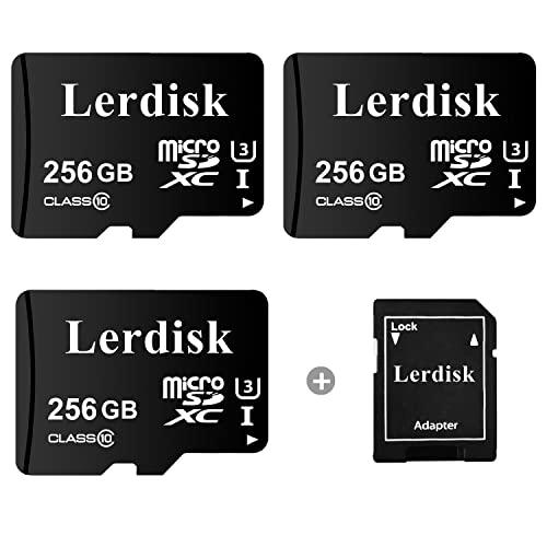 Lerdisk Factory Wholesale Micro SD Card 256GB U3 Pack of 2 in Bulk MicroSDXC with Adapter Produced by Authorized Licencee(256GB)