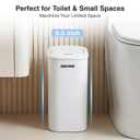 Motion Sensor Trash Can 2.6 Gallon Automatic Bathroom Garbage Can with Lid,Touchless Smart Slim Small Narrow Waste Basket Odor Control Aromatherapy IPX4 Waterproof for Office RV Bedroom Kitchen Cream