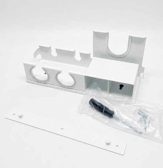 Hair Dryer Holder Wall Mounted For Bathroom White