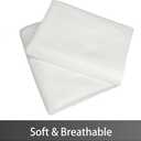 iMaylex Soft 100% Egyptian Cotton Zipper Pillow Case, Cozy and Lightweight Pillowcase, Set of 2, White, Standard, 20" x 26"