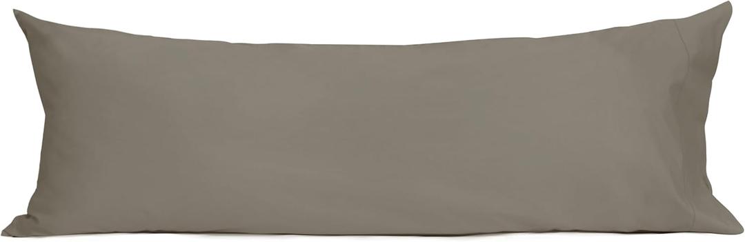 Sunflower Body Pillowcase 100% Cotton Long Pillow Cover/Case Envelope Closure 1 Pack, 2054 Inches Taupe Gray, Soft and Breathable