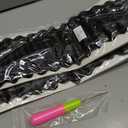 Miracle Knots Feather Crochet Hair (Deep Wave) - 18" Hand-Tied Synthetic Extensions, 100 Strands Soft Cotton Core Glue-Free Knotless Hair Pieces (Natural Black)