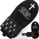 Christian Sliding Mitt Left Right Hand Adjustable Protective Gear Bible Verse Cross Softball Baseball Guard Accessories (Adult Size)