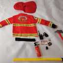 Spooktacular Creations Halloween Firefighter Costume for Kids, Brown Firefighter Roleplay Accessories for Toddler Party (S)