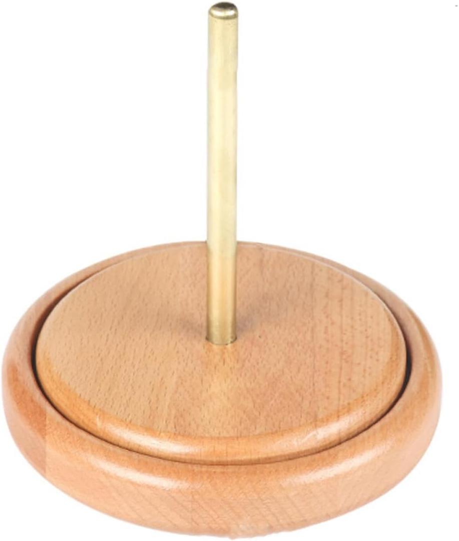 FantasyDay Wood Yarn Holder with Twirling Mechanism Classic, Wooden Spinning Yarn & Thread Holder, Knitting Embroidery, Craft & Sewing Supplies (A014) (B004)