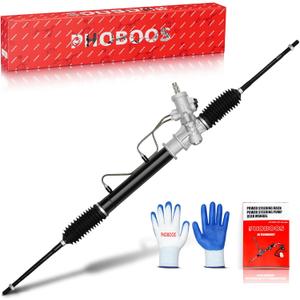 PHOBOOS Hydraulic Power Steering Rack and Pinion Assembly Compatible with Toyota Corolla 1993-2002 & Chevrolet Prizm 1998-2002 & Geo Prizm 1993-1997, New Unit, Ref. 26-1963 (Rack length: 46.44 inches)
