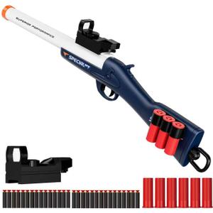 Toy Shotgun Shell Ejecting Toy Gun,Soft Bullets Gun, with 30 Bullets Perfect As a Birthday-Holiday for 8-12 Year Olds(Blue), Medium