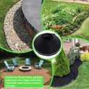 Landscape Edging 2.5 Inch Tall 100 FT, Black Edging for Landscaping with 5Pcs connectors and 120 Pcs Anchoring Spikes for Garden Flower Beds Yard Lawn