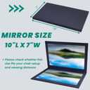 Adjustable Face Down Mirror for Vitrectomy Recovery - 10" x 7", Black, Watch TV During Eye Surgery Recovery