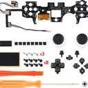 eXtremeRate 7 Colors 9 Modes Luminated Dpad Thumbsticks Share Home Face Buttons for PS5 Controller BDM-030 040 050, Black Classical Symbols Buttons DTF LED Kit for PS5 Controller - NO Controller