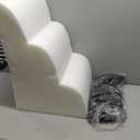 Chic Threads Dog Stairs for Small Dogs, 3Step Dog Stairs for High Beds and Couch, Pet Steps for Small Dogs and Cats，NonSlip Stable Indoor Dog Steps  56.9D x 39.9W x 39.9H centimetres