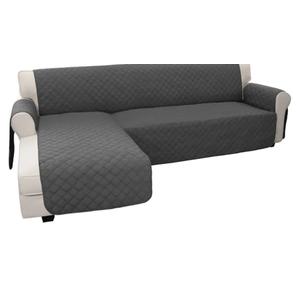 Easy-Going Sectional Couch Covers for Dogs L Shape Sofa Cover Reversible Sofa Slipcover Chaise Lounge Cover Furniture Protector Cover for Pets Dog Cat (Large, Dark Gray/Dark Gray)