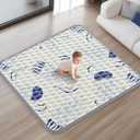 47x47 Baby Play Mat for Playpen - Soft & Thick Play Mat for Baby - Non-Slip Safe Baby Crawling Mats for Floor - Foldable Cushion Play Mat for Babies Toddlers Machine Washable for Easy Care