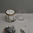 Modern Industrial Plug-in Hanging Pendant Light, Clear Glass Shade Hanging Lamp with Plug in Cord, Gold Cage Plug in Hanging Lights Fixtures for Kitchen Island, Living Dining Room, Bar, Hallway