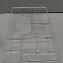 2Pcs 8-Section Clear Drawer Organizer, Large Acrylic Drawer Divider Tray for Desk,Bathroom,Office Makeup,Junk, Plastic Drawers Organizer 13.7" x 8.7" x 2"