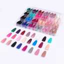 Press On Nails - LADYING 576 Pcs Coffin Ballet Shape Fake Nails, Full Cover Acrylic False Nail,24 Color With 6g Nail Glue