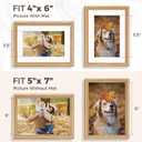 Dreamland 5x7 Picture Frame, Oak Wood 5 by 7 Frames for Tabletop & Wall Display, 5x7 Picture Frame Matted to 4x6, Rustic Wood Photo Frames with Tempered Glass (USA-Sourced White Oak Wood)